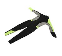 Generic Thermal Wetsuit for Women, 3mm One Piece Cold Proof Suit for Diving and Surfing, Comfortable Yellow Grey Black Fabric (L)