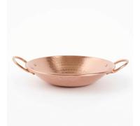 Generic Thickened Casserole Copper Simmer Pot Hand Hammered Shallow Pan with Loop Handles Balanced Weight for Easy Carry Suitable for Home Cooking Family Meals stovetop Service Cozy Dinners 1500ml