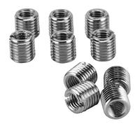 Generic Thread Repair Kit, 10Pcs Thread Repair Nut Reducer Stainless Steel Kit Stainless Steel Hardware Accessories M8 X 1.25 M12 X 1.5 12MM