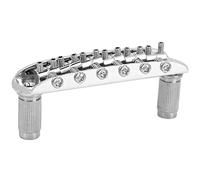 Generic Threaded Saddle Guitar Bridge Ideal for Jag J Master Guitars with Adjustable Features (Silver)