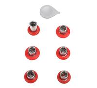 Generic Thumbstick with Textured Grip and Durable Stainless Steel for Series 2 Controllers, 6 Piece Set for Improved Control (Red)