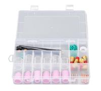 Generic TIG Welding Consumables Set with 40 Pieces Ceramic Nozzles Glass Cups Back Caps for WP9 20 25 Torch Copper and Ceramic Accessories