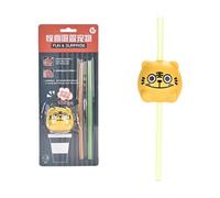 Generic Tiger Sound Effects Drinking Straw, 3 Count, Polypropylene, 3 Pieces