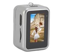 Generic Tiny Keychain Camera, 32GB High Speed Storage Card 0.96 Inch Color Screen Miniature Retro Digital Camera for Study (Gray)