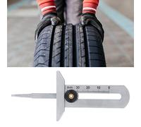 Generic Tire Tread Depth Measuring Tool, Durable Stainless Steel Gauge, Effective Tire Wear Analysis for Vehicle Safety, Pocket-Sized Design, 0-30mm
