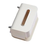 Generic Tissue Box Organizer, Multifunctional Compact Desktop Tissue Box for Home (Cream White)