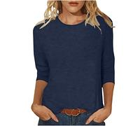generic Todays Daily Deals Clearance Women's Tops & Blouses 2024 Summer Tops for Women UK Casual 3/4 Length Sleeve Laides Shirts Workout Plus Size Tshirts Trendy Tunic Blouses Comfy Cotton Tees