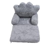 Generic Toddler Chair, Kids Chair Folding Crown Cushion Toddler Bed Girl Princess Baby Children Small Sofa with Backrest for Bedroom, Gray (2 Tier)