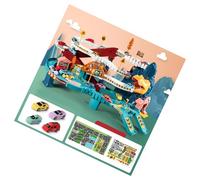 Generic Toddler Electric Vehicle Track Toy Interesting Car Adventure Toy Easy To Assemble Car Tracks Safe Material Kids Vehicle Rail (Dinosaur Spiral Road (Standard 4 Cars) Color Box)