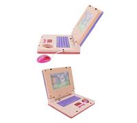 Generic Toddler Laptop, Children Learning Computers LED Music Electronic Cognitive Development Kids Toy Computer Laptop Simulation Toy (Purple Retractable Mouse)