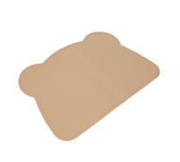 Generic Toddler Placemats For Dining Table, Kids Placemats Silicone For Toddlers 14.4X10.4in Bear Shape Anti Slip Soft Elastic Silicone For Home Hotel Restaurant (Brown)