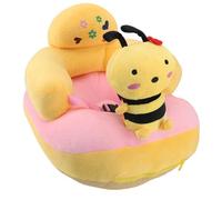 Generic Toddler Sitting Chair Sofa Adjustable Angle Luminous Soft Plush Baby Support Seats for Learning to Sit (Bee Decor)