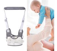 Generic Toddler Walking Harness Helper Comfortable Breathable Fall Prevention for Kids with Lumbar Protection for Public Places Polyester (Light Gray)