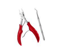 Generic Toenail Clippers, Nail Trimmer Ingrown Toenail Removal Kit with Stainless Steel Ingrown Tools Kit Eagle Beak Clipper Nail Care Set Blue 2 Pcs Tools, (Red)