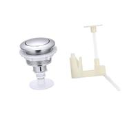 Generic Toilet Flush Button Single Push Toilet Flushing Button Replacement Universal Toilet Tank Button Easy Installation Toilet Flusher Accessories Home Bath, Silver