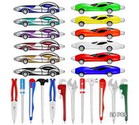 Generic Tool Shaped Racecar Novelty Ballpoint 24 Pcs Youngsters Cool, Writing Instrument Themed, Fun Gifts, Supplies Back School to, Favors Youngsters for Party