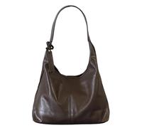 Generic Tote Bag Soft PU Leather and Suede Shoulder Bag Large Capacity Hobo Bag for Women with Inside Open Pocket and Zipper Pocket, One Tote, Two Styles-Brown, Brown
