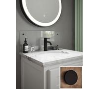 Generic Toughened Glass Bathroom Splashback, Matt, 250mm x 600mm x 4mm