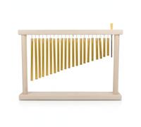 Generic Toy 20 Tone Chime Percussion Instrument Wind Chime Bar With Wooden Frame And Metal Tubes For Clear Layered Chime Tone And Expressive Rhythm Work, Yellow