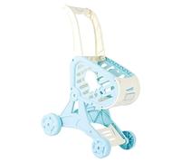 Generic Toy Shopping Cart with Multiple Functions for Fun Early Education, Parent-Child Interaction, and Balanced Legs, Kids Playing Simulation Shopping Game (Blue)