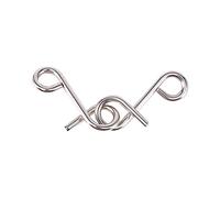 Generic Toy Single Metal Wire Puzzle 19 × 14 × 3 8 Piece Set Metal Wire Test Brain Teaser Mind Puzzle Games for Adult Kids Toys