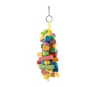 Generic Toy Swing Hanging Wooden Toy Stylish Entertaining Bird Exercise for Medium and Small Parrots 17cm Length