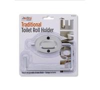 Generic Traditional Toilet Roll Holder Chrome Metal Chrome Finish Wall Mounted