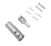 Generic Trailer Jack Drill Adapter Stainless Steel, 2 in 1 Design for Lifting RV Trailers, Compatible with 1 Inch and 1/2 Inch Drive Shafts, Set of 8 Accessories