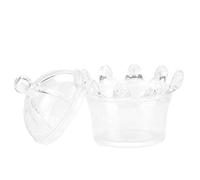Generic Transparent Crown Plastic Candy Box for Weddings 12Pcs Sweet Gift Bags Lovely Design for Parties Blue (White)