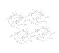 Generic Transparent Crystal Garland Romantic Acrylic Beads Elegant Wedding Decor 49.2in 4Pcs for Glass Vases Centerpieces