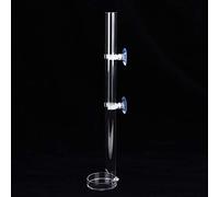 Generic Transparent Durable Aquarium Feeder Tube with Tray for Fish Shrimp Feeding Easy Install 7.87" Acrylic (Tube length 20cm)