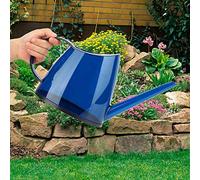 Generic Transparent Large Hole Watering Can Candy Colored Flower Sprayer Long Spout Watering Pot 1.2L for Garden (Blue)