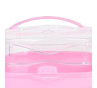 Generic Transparent Lightweight Portable Hamster House Ventilated Handheld Hamster Cage for Pet Guinea Pig, Easy to Clean, for Small Pets (Pink)