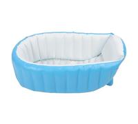 Generic Travel Baby Bath Tub Smooth Edging Leak Proof Design Portable Toddler Bathtub for Camping (Light Blue)