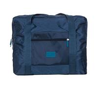Generic Travel Bag Leather Bags Clothes Storage Handbags Dark Blue One Size Shoulder Strap Carrying Handle Travel Folding Luggage Kids