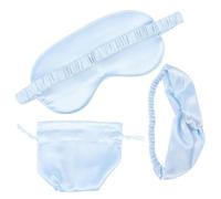 Generic Travel Blindfold Set with Silk Sleep Eye Mask, Headband and Storage Bag for Relieving Stress and Carrying Convenience, for People Suffering from Dry Eyes and Headaches