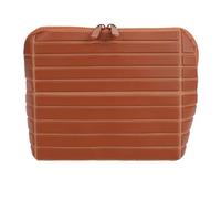 Generic Travel Cosmetic Bag Striped Large Capacity Makeup Pouch for Skincare Essentials and Brushes Portable PVC 9.84x7.28in (Brown)