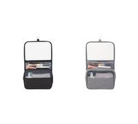 Generic Travel Cosmetics Bag from Foldable Waterproof Cultural Bag with Hook for Men and Women