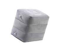 Generic Travel Foot Rest Pillow, 7 Pieces 3 Layers Inflatable Rest Comfortable Foot -Standing Height Adjustable Height for Automobile Trains (Light Gray)