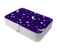 Generic Travel Large Stars and Moon-1417 Jewelry Box! Portable Organizer Case Perfect for Rings,Earrings,Necklace-For Fashionable Girls and Women on the Move - 1 Pack