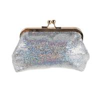 Generic Travel Makeup Bag with Kiss Lock Clasp Corduroy Cosmetic Pouch Clasp Closure Lipsticks Brushes Toiletries Organizer for Ladies Daily Use, Sky-Blue