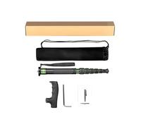 Generic Travel Monopod Portable Aluminum Alloy 10kg Load Capacity 6-Section Adjustable Height with Removable Climbing Stick Head for Action Sports and On-The-Go Photographers (Green)