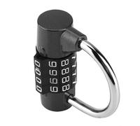 Generic Travel Suitcase Security Password Lock Resettable Code Combination Padlock 4 Dial Digit Lock for Toolboxes Lockers Zinc Alloy (Black)
