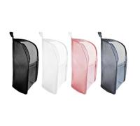 Generic Travel Toiletry Organizer Bag with Mesh Nylon Storage, Zipper, Waterproof EVA Material, Flat Type, Space-Saving Design, Black, White, Gray