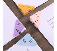 Generic Triangle Paper Clips, 8 Pieces, Document and File Holders, 4 Assorted Colours