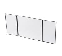 Generic Trifold Foldable Car Sun Visor Vanity Mirror Practical Makeup Tool for Women on the Go ABS Black 1 Unit
