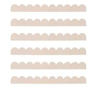 Generic Trim, Moulding Scalloped Decor Decorative Unfinished 6pcs Wood for Wooden DIY Design Strips with Unique Artistic Appeal Door Frame Wall for Home
