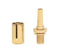 Generic Trumpet Pressure Reducer Embouchure Attachment Aid Accessory With Adjustable Resistance Brass Body For Controlled Breathing Endurance Tone Practice Suitable for Rehearsal Lessons, Gold