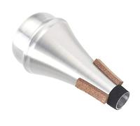 Generic Trumpet Straight Mute Aluminum Alloy Smooth Practice Musical Instrument Accessory for Beginners 14 X 7 X 2cm Silver