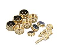 Generic Trumpet Valve Cap and Rod Kit with Abalone Shell Buttons, Sturdy Metal Parts for Smooth Performances, 12 Pcs Set for Instrument Maintenance